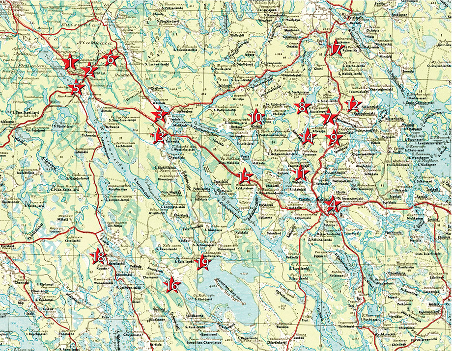 Карта-схема боевых действий 265-й стрелковой дивизии 9.8.41-17.8.41